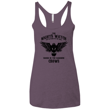 T-Shirts Vintage Purple / X-Small Watcher on the Wall Women's Triblend Racerback Tank