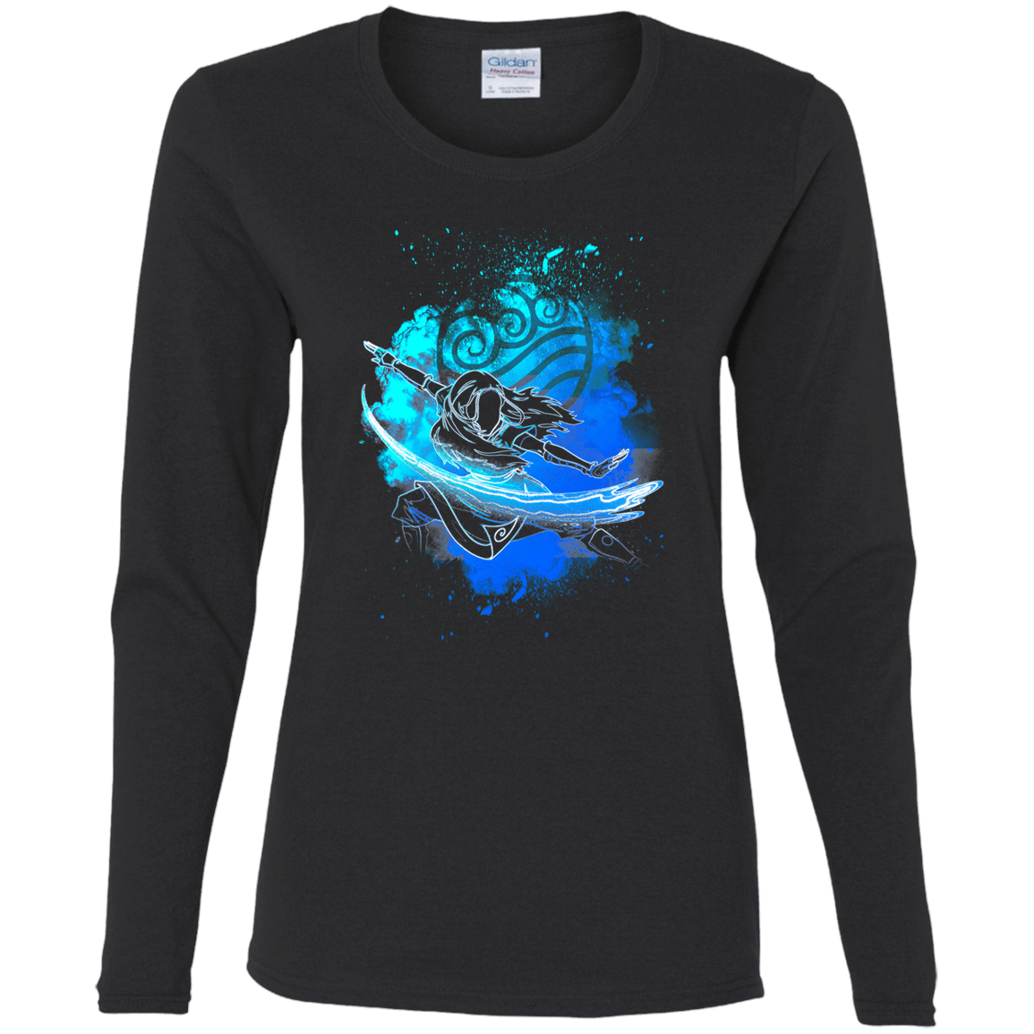 T-Shirts Black / S Water Bender Soul Katara Women's Long Sleeve T-Shirt