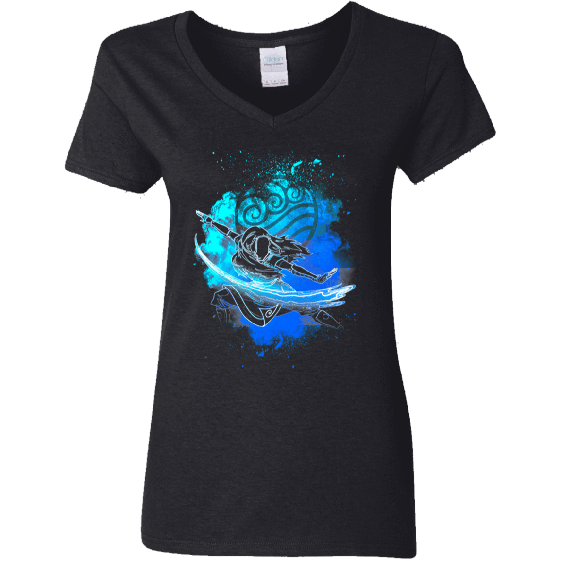 T-Shirts Black / S Water Bender Soul Katara Women's V-Neck T-Shirt