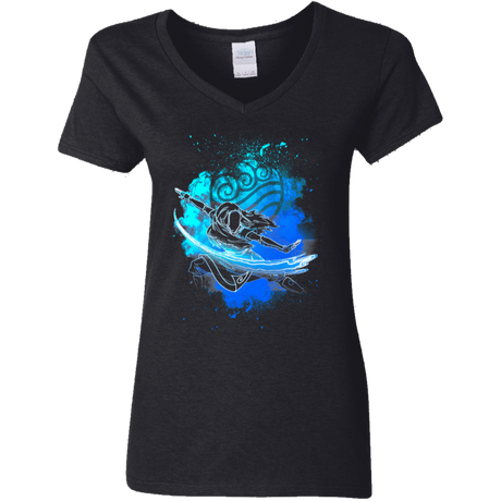 T-Shirts Black / S Water Bender Soul Katara Women's V-Neck T-Shirt