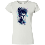 T-Shirts White / S Water Colors Tenth Doctor Junior Slimmer-Fit T-Shirt