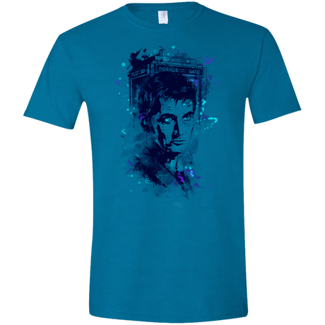 T-Shirts Antique Sapphire / S Water Colors Tenth Doctor Men's Semi-Fitted Softstyle