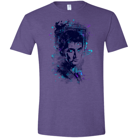 T-Shirts Heather Purple / S Water Colors Tenth Doctor Men's Semi-Fitted Softstyle