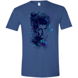 T-Shirts Heather Royal / X-Small Water Colors Tenth Doctor Men's Semi-Fitted Softstyle