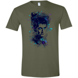 T-Shirts Military Green / S Water Colors Tenth Doctor Men's Semi-Fitted Softstyle