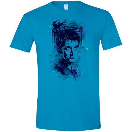 T-Shirts Sapphire / S Water Colors Tenth Doctor Men's Semi-Fitted Softstyle