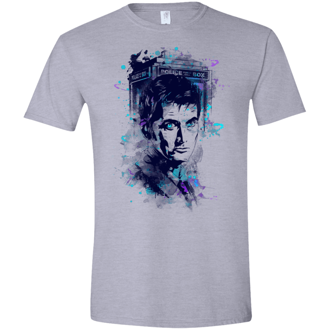 T-Shirts Sport Grey / X-Small Water Colors Tenth Doctor Men's Semi-Fitted Softstyle
