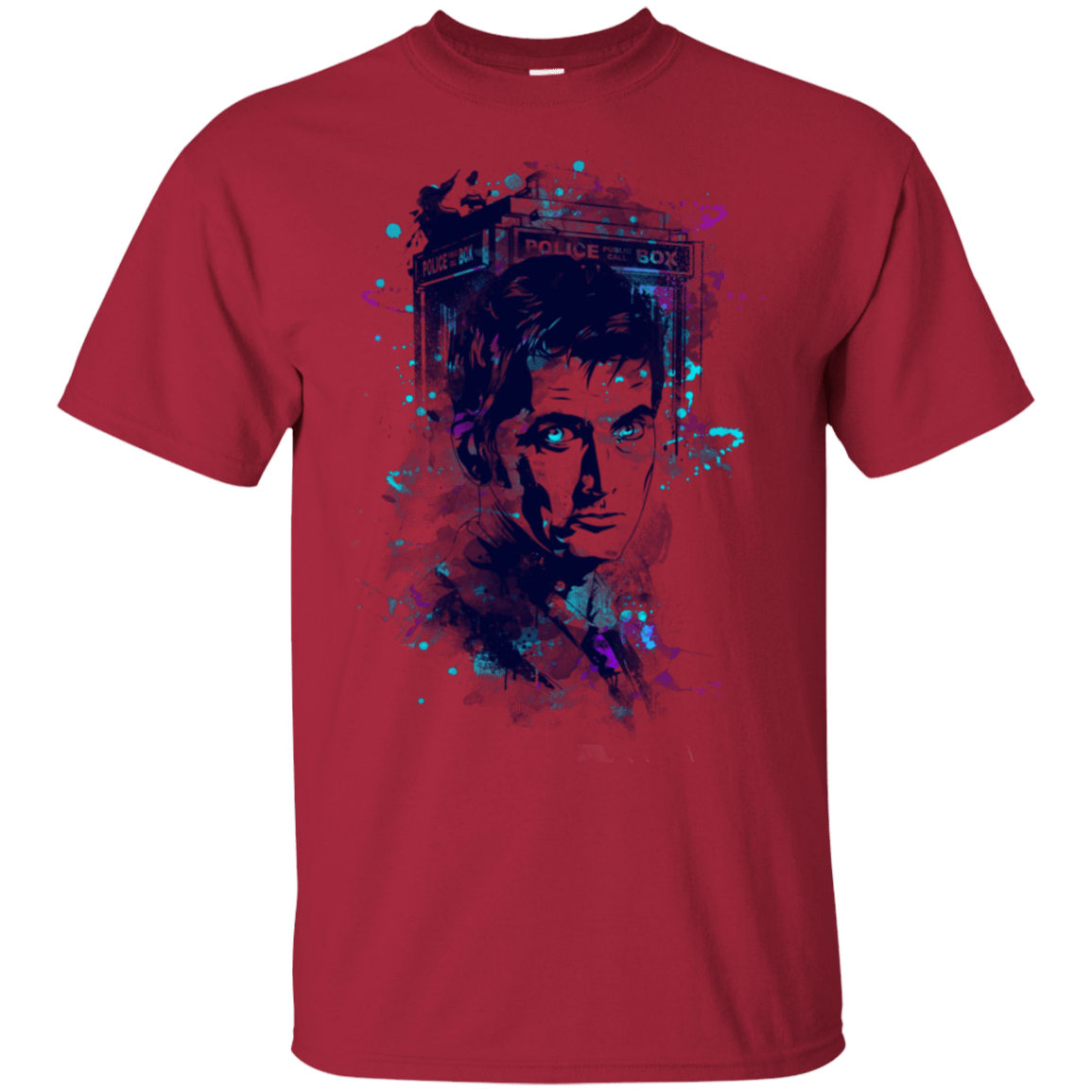 T-Shirts Cardinal / S Water Colors Tenth Doctor T-Shirt