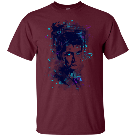 T-Shirts Maroon / S Water Colors Tenth Doctor T-Shirt