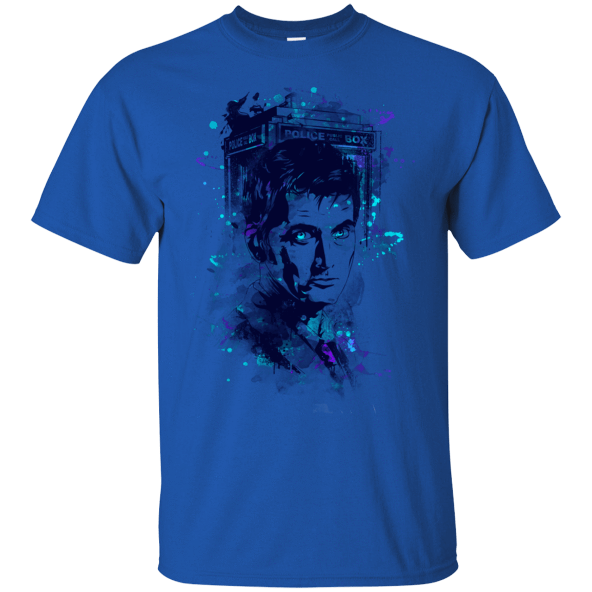 T-Shirts Royal / S Water Colors Tenth Doctor T-Shirt