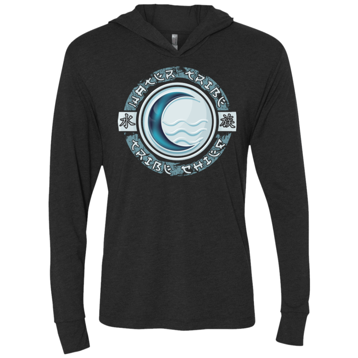 T-Shirts Vintage Black / X-Small Water Tribe Chief Triblend Long Sleeve Hoodie Tee