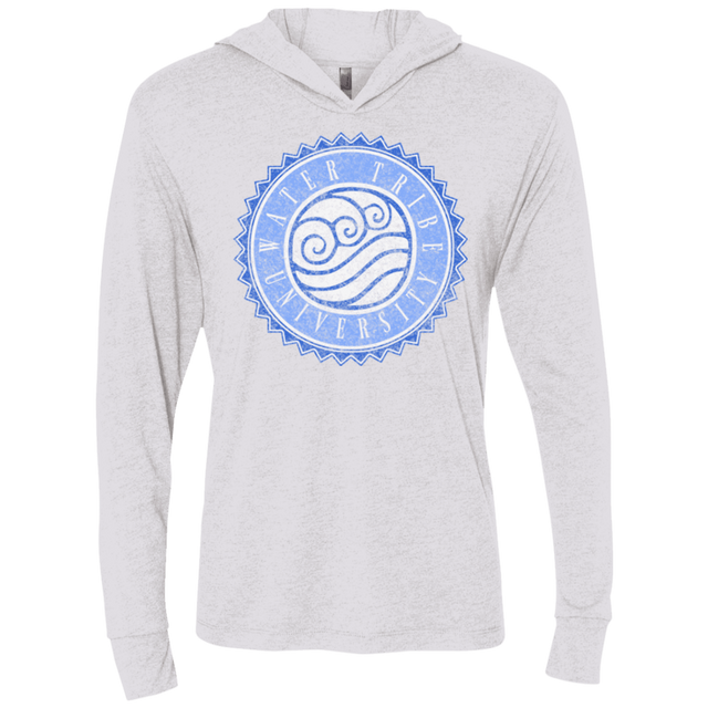 T-Shirts Heather White / X-Small Water tribe university Triblend Long Sleeve Hoodie Tee