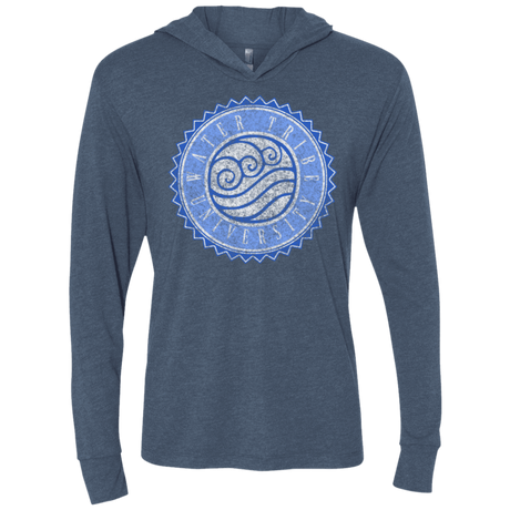 T-Shirts Indigo / X-Small Water tribe university Triblend Long Sleeve Hoodie Tee