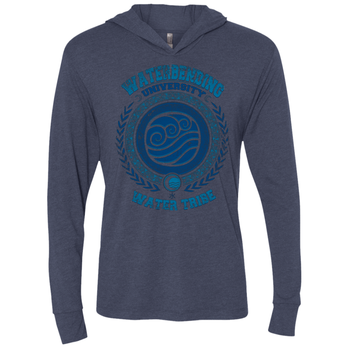 T-Shirts Vintage Navy / X-Small Waterbending University Triblend Long Sleeve Hoodie Tee