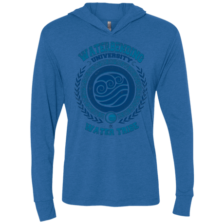 T-Shirts Vintage Royal / X-Small Waterbending University Triblend Long Sleeve Hoodie Tee