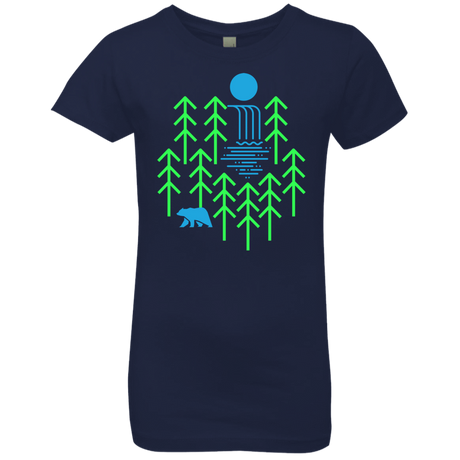 T-Shirts Midnight Navy / YXS Waterfall Lake Girls Premium T-Shirt