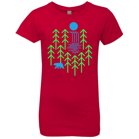 T-Shirts Red / YXS Waterfall Lake Girls Premium T-Shirt