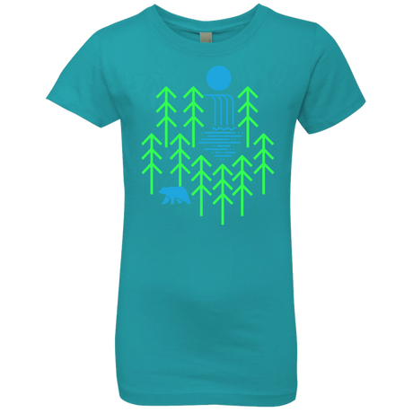 T-Shirts Tahiti Blue / YXS Waterfall Lake Girls Premium T-Shirt