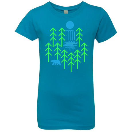 T-Shirts Turquoise / YXS Waterfall Lake Girls Premium T-Shirt