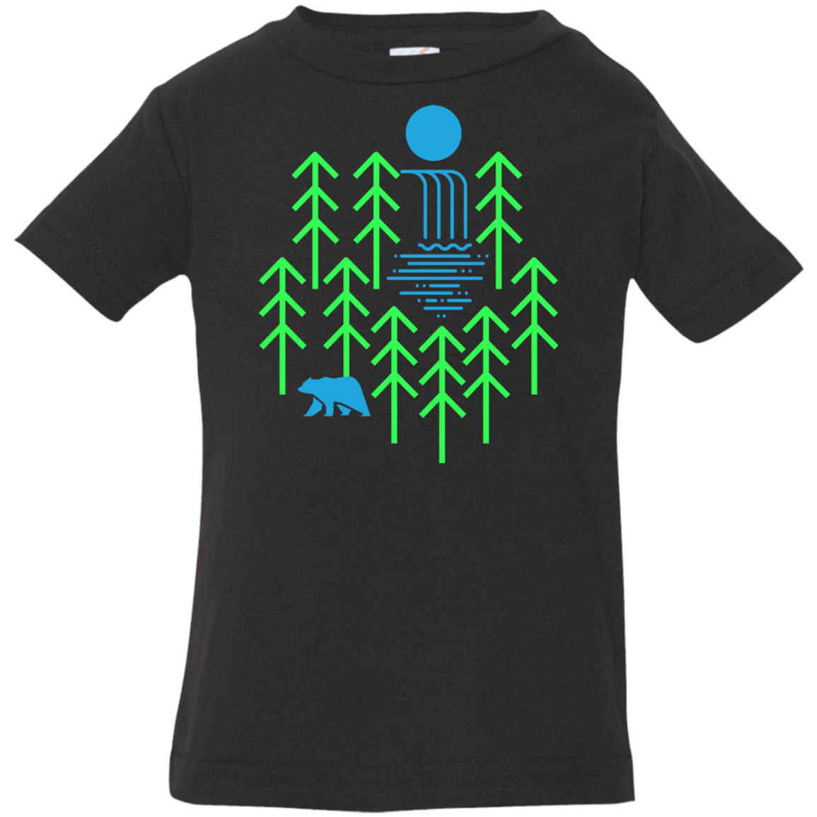 T-Shirts Black / 6 Months Waterfall Lake Infant Premium T-Shirt