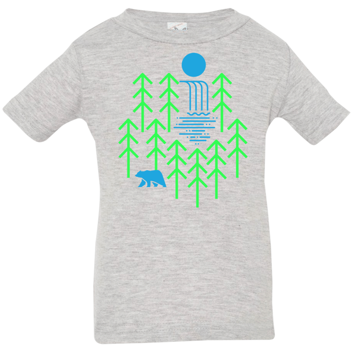 T-Shirts Heather Grey / 6 Months Waterfall Lake Infant Premium T-Shirt