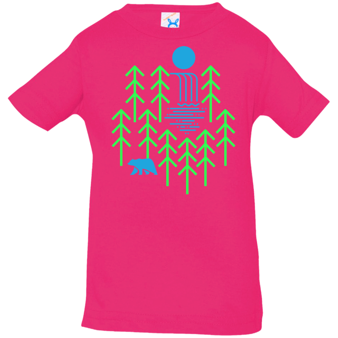 T-Shirts Hot Pink / 6 Months Waterfall Lake Infant Premium T-Shirt