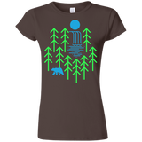 T-Shirts Dark Chocolate / S Waterfall Lake Junior Slimmer-Fit T-Shirt