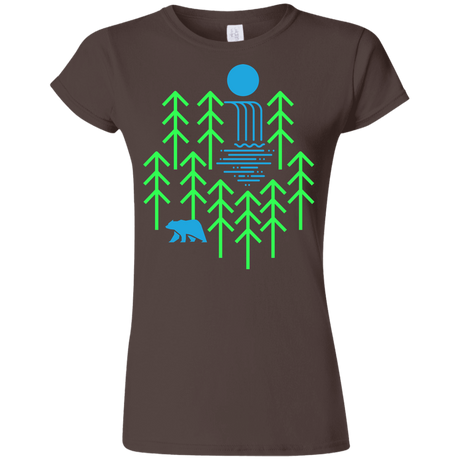 T-Shirts Dark Chocolate / S Waterfall Lake Junior Slimmer-Fit T-Shirt