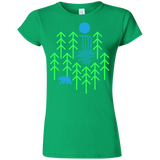 T-Shirts Irish Green / S Waterfall Lake Junior Slimmer-Fit T-Shirt