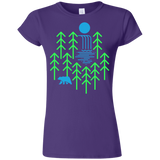 T-Shirts Purple / S Waterfall Lake Junior Slimmer-Fit T-Shirt