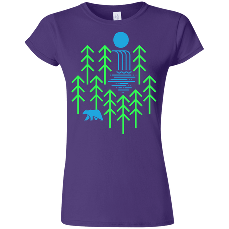 T-Shirts Purple / S Waterfall Lake Junior Slimmer-Fit T-Shirt