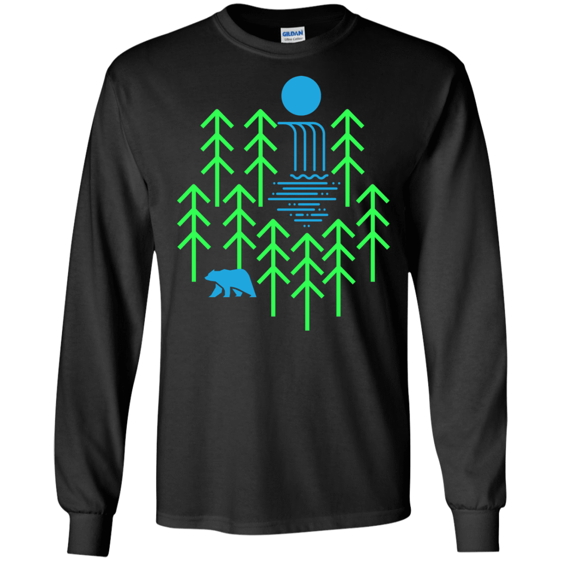 Waterfall Lake Men's Long Sleeve T-Shirt