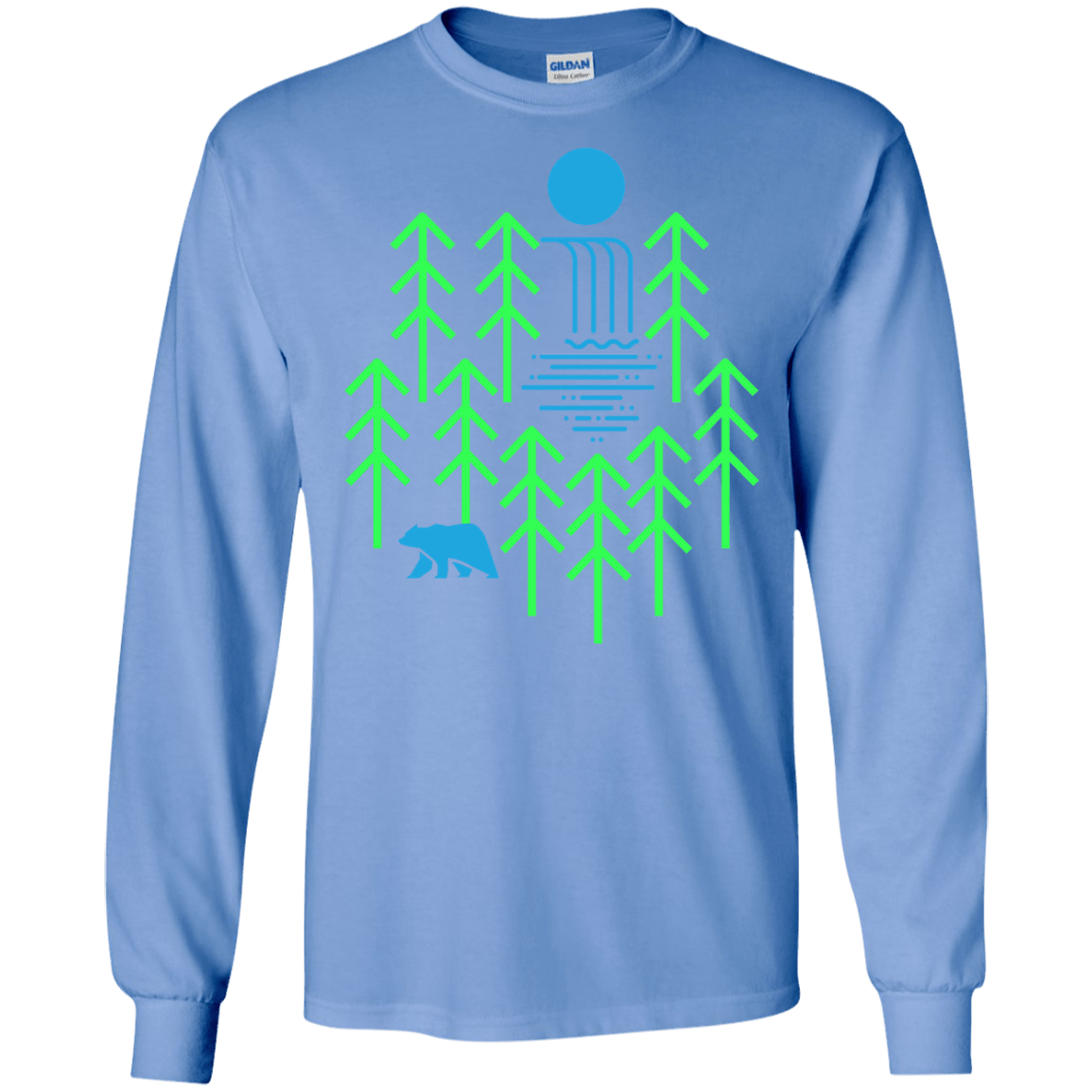 Waterfall Lake Men's Long Sleeve T-Shirt