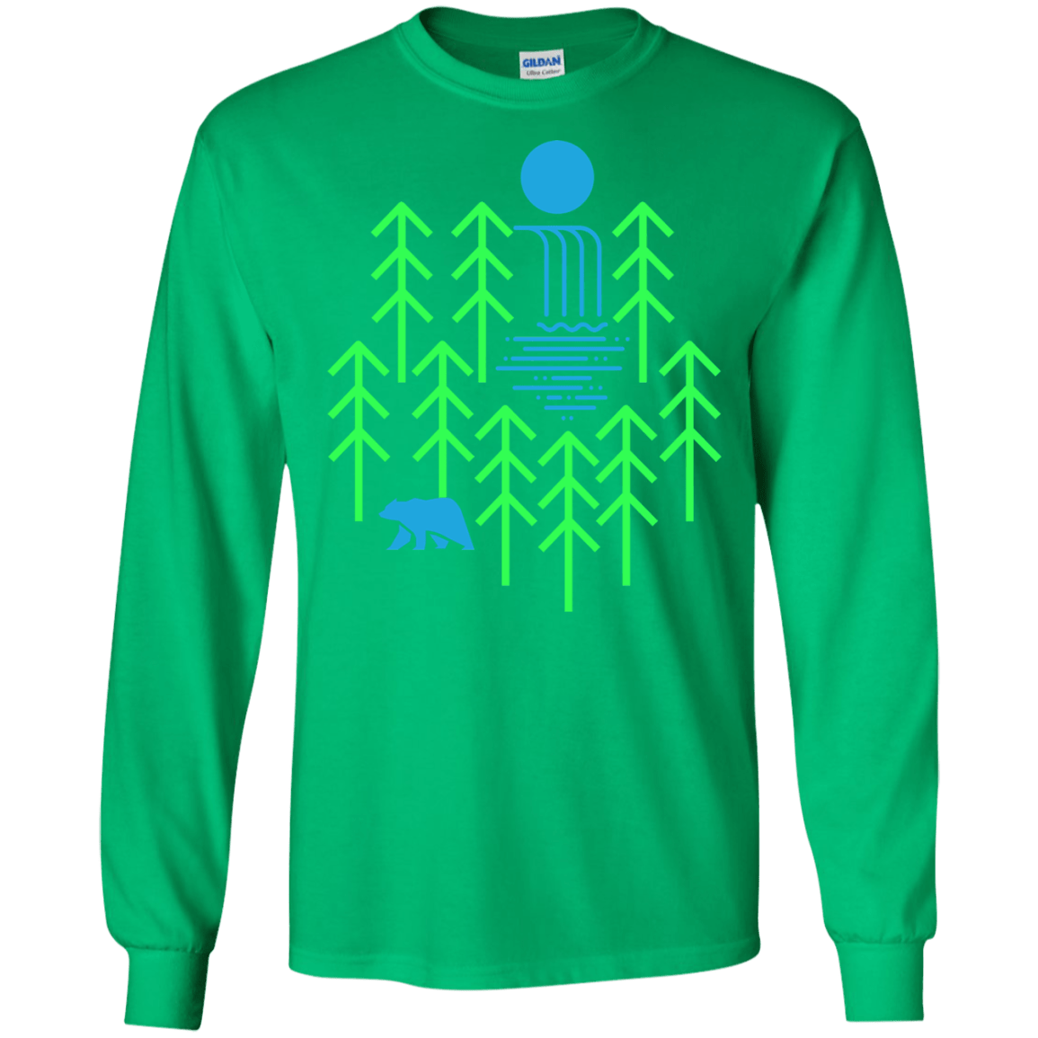 Waterfall Lake Men's Long Sleeve T-Shirt