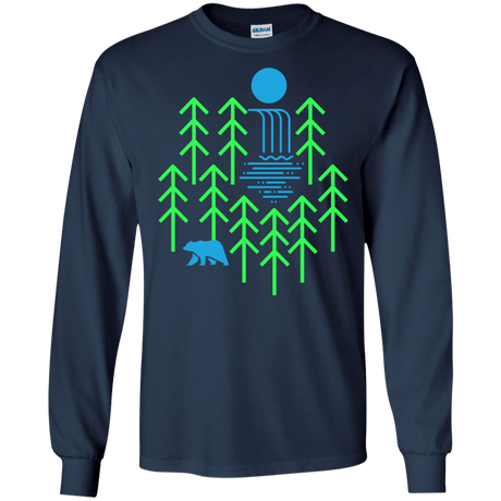 Waterfall Lake Men's Long Sleeve T-Shirt