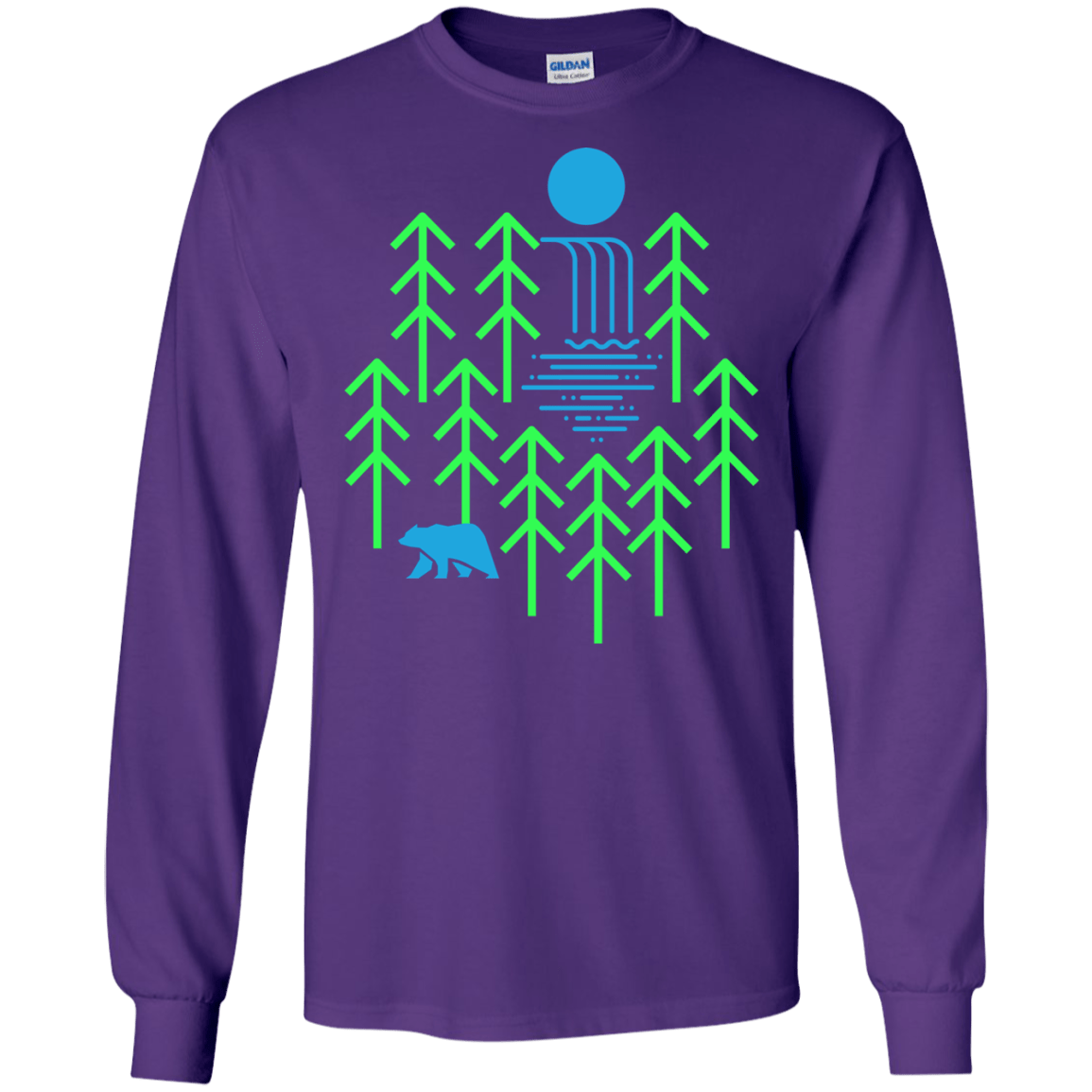 Waterfall Lake Men's Long Sleeve T-Shirt