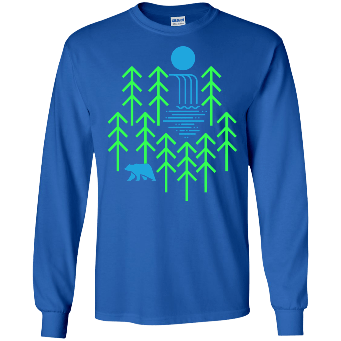 Waterfall Lake Men's Long Sleeve T-Shirt