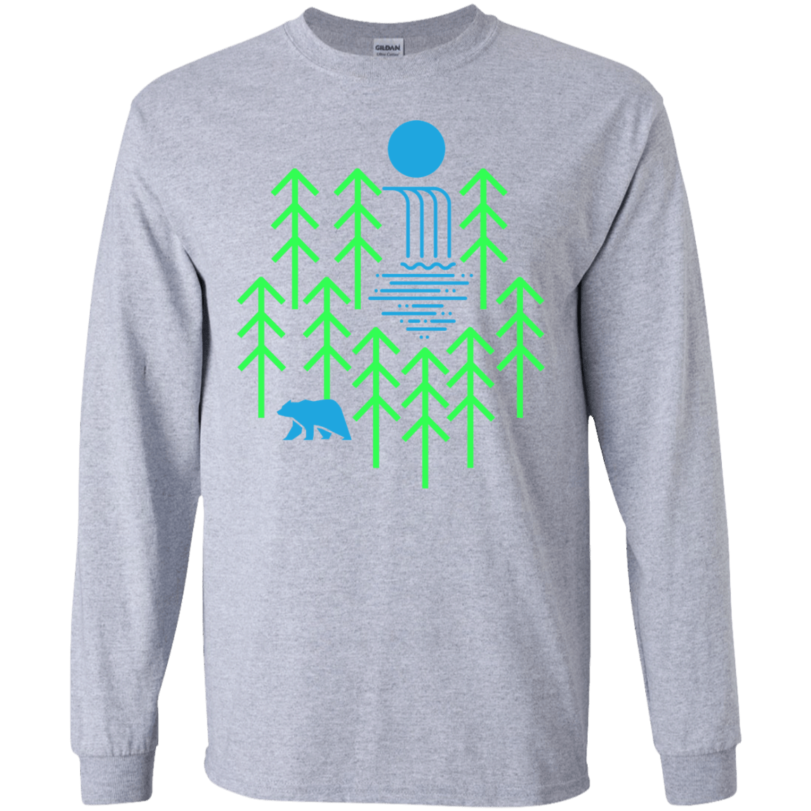 Waterfall Lake Men's Long Sleeve T-Shirt