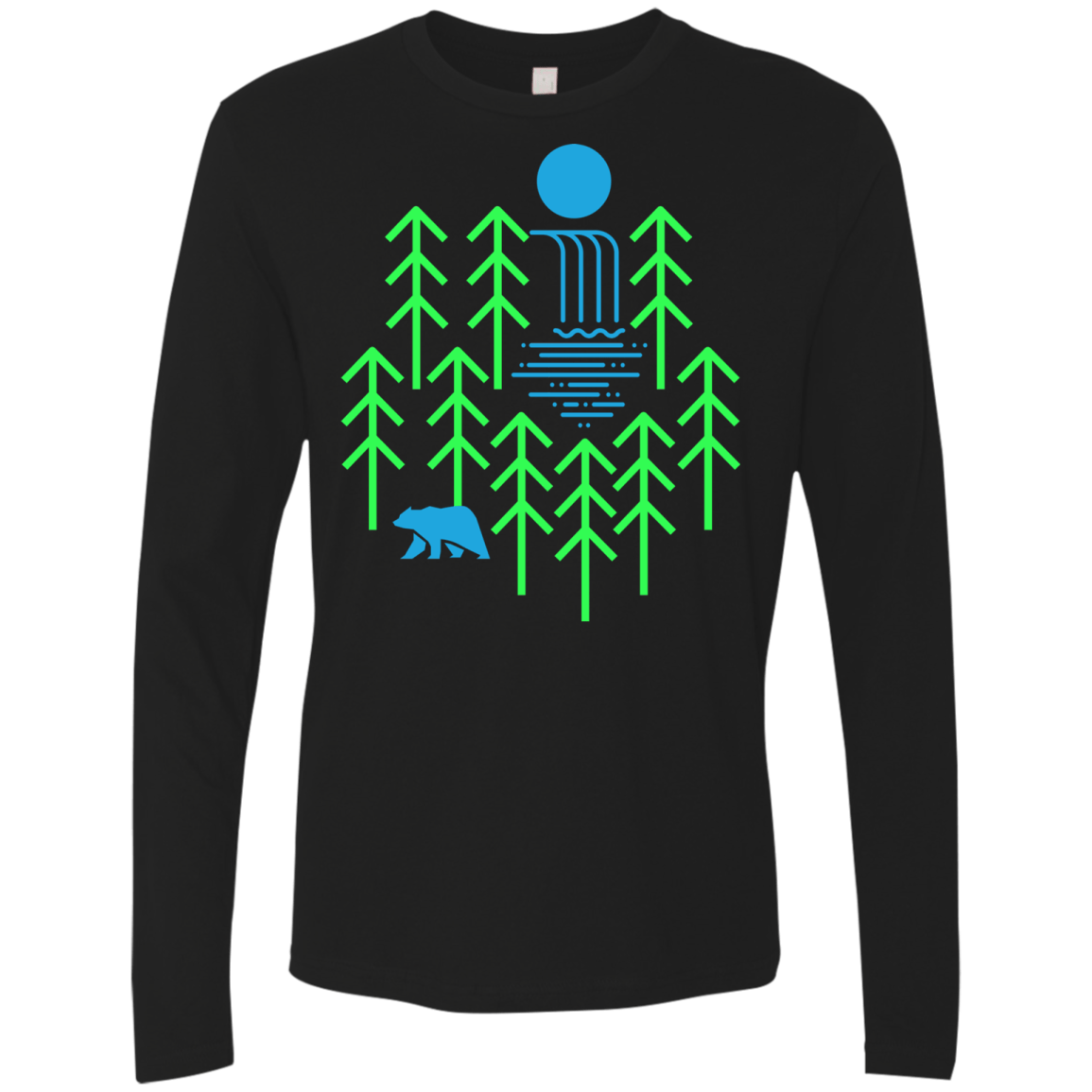 Waterfall Lake Men's Premium Long Sleeve