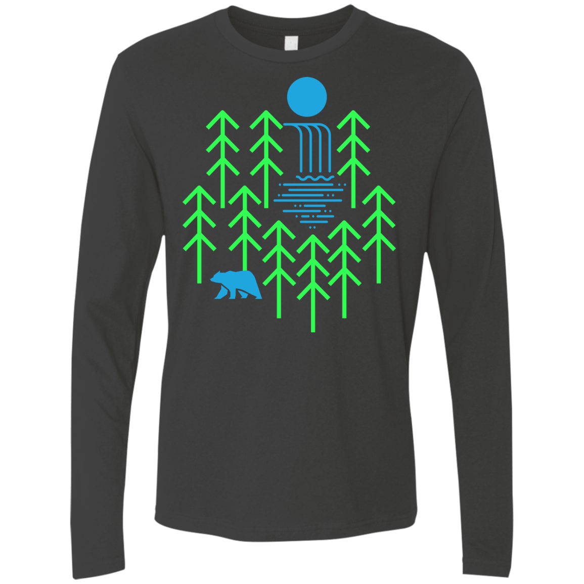 Waterfall Lake Men's Premium Long Sleeve