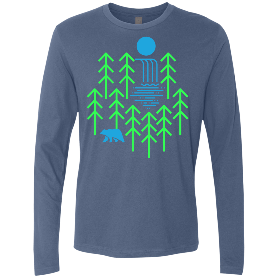 Waterfall Lake Men's Premium Long Sleeve