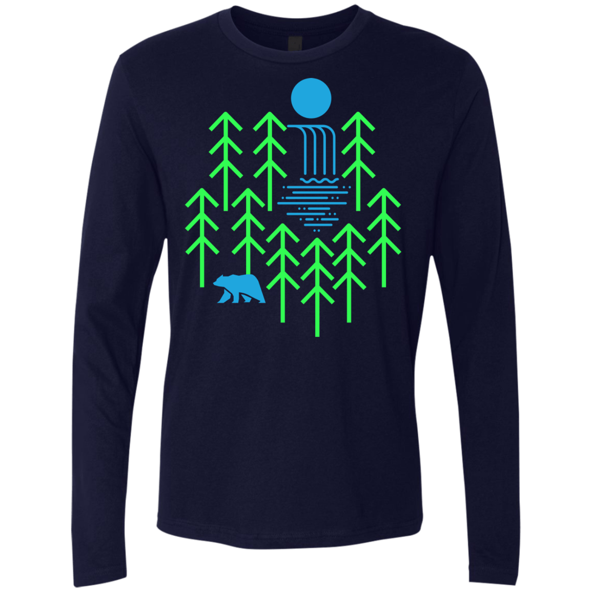 Waterfall Lake Men's Premium Long Sleeve