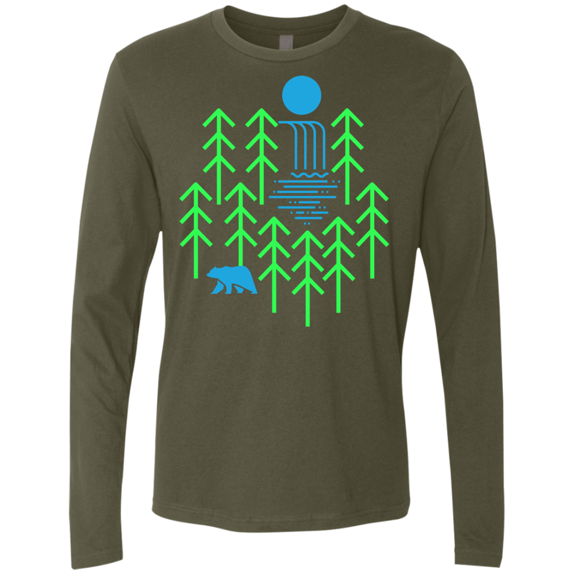 Waterfall Lake Men's Premium Long Sleeve