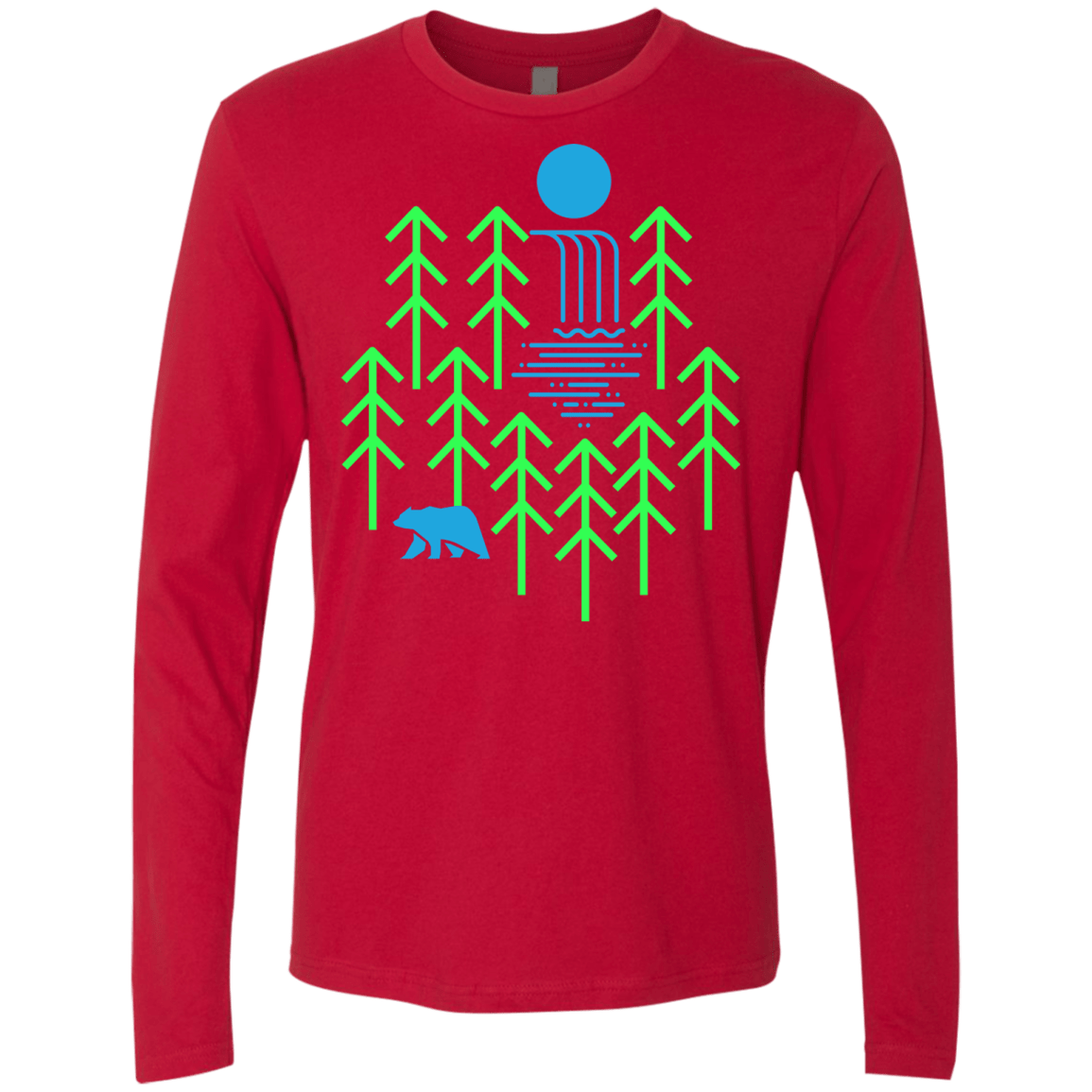 Waterfall Lake Men's Premium Long Sleeve