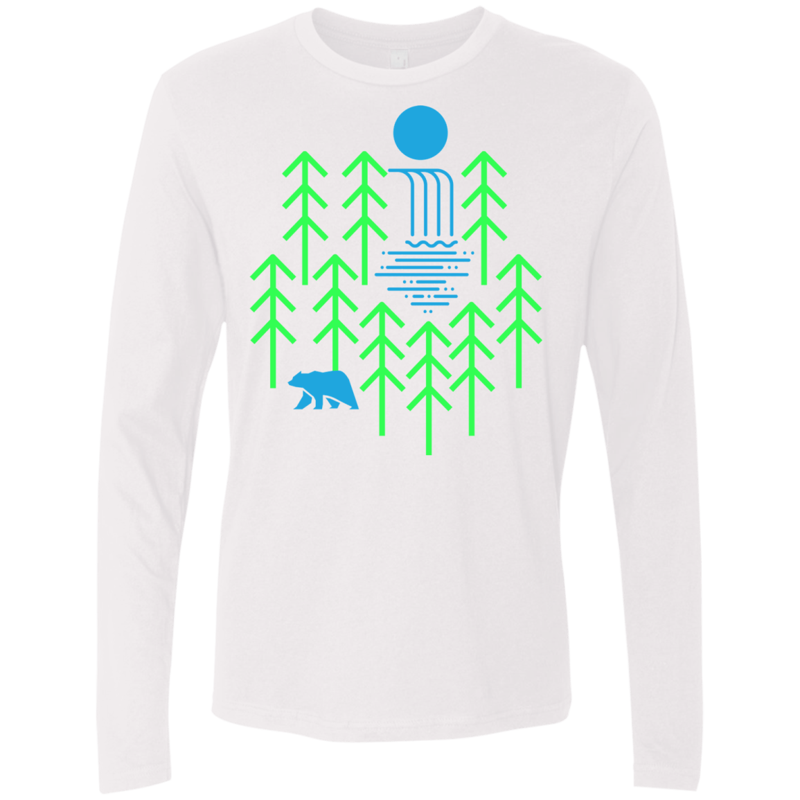 Waterfall Lake Men's Premium Long Sleeve