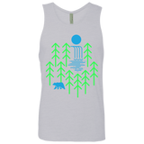 T-Shirts Heather Grey / S Waterfall Lake Men's Premium Tank Top