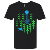 T-Shirts Black / X-Small Waterfall Lake Men's Premium V-Neck