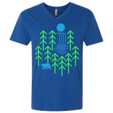 T-Shirts Royal / X-Small Waterfall Lake Men's Premium V-Neck