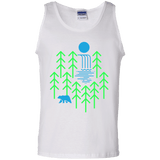 T-Shirts White / S Waterfall Lake Men's Tank Top