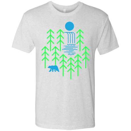 T-Shirts Heather White / S Waterfall Lake Men's Triblend T-Shirt